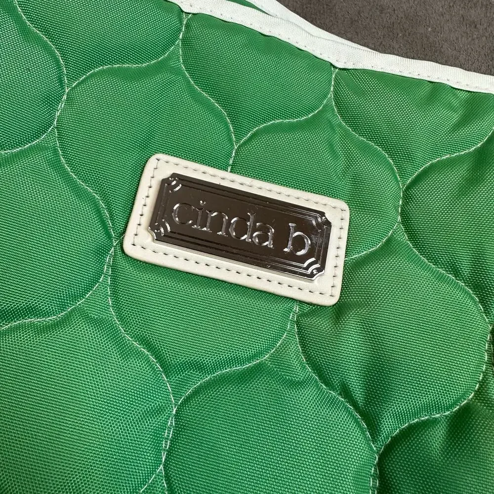 Cinda B Green Quilted Tote Diaper Bag Purse Verde Bonita Baby Changing Pad